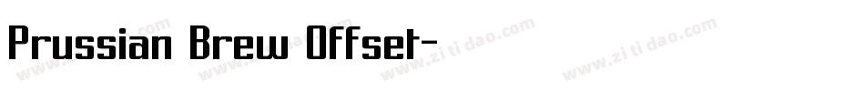 Prussian Brew Offset字体转换